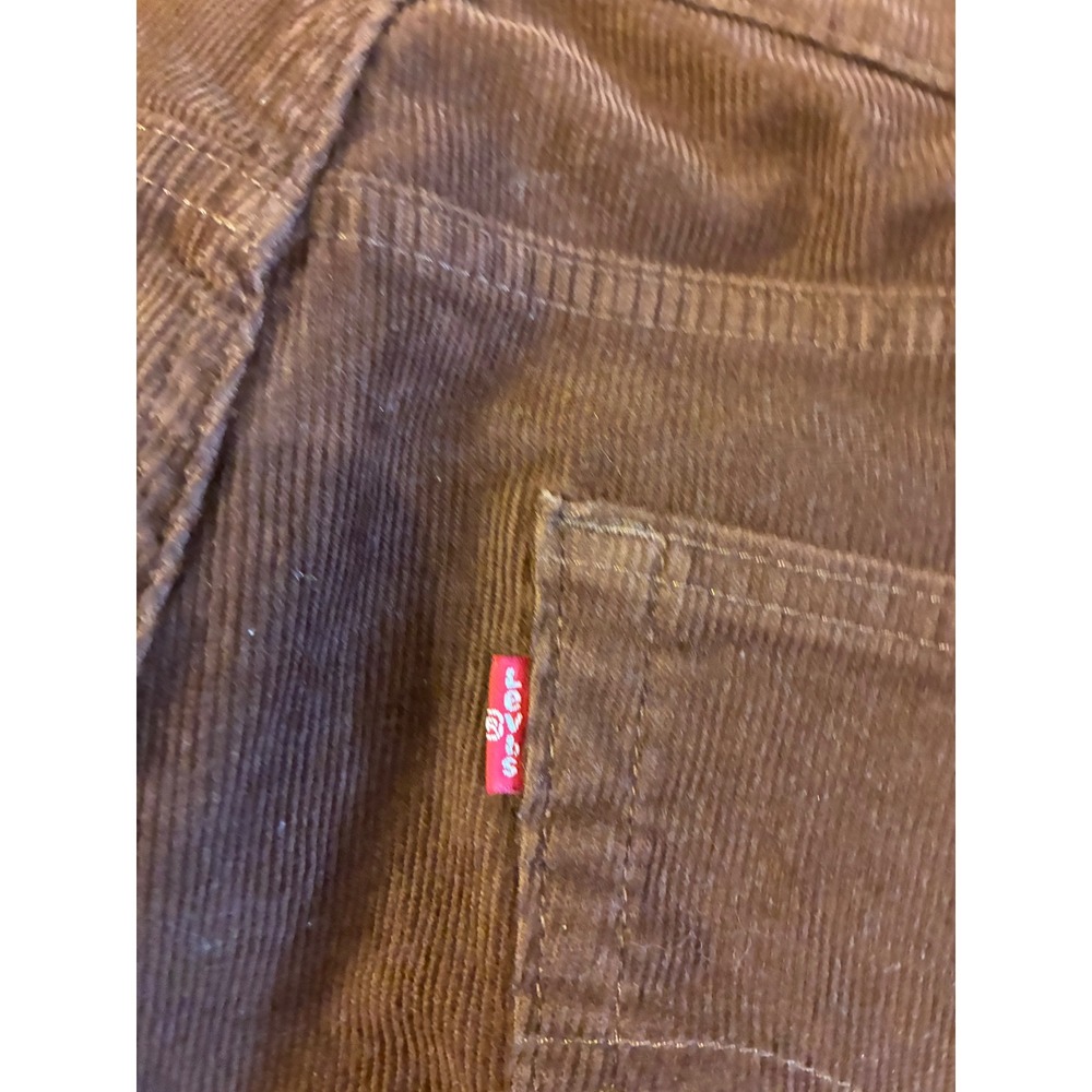 Levis 505 Regular Fit Corduroy Pants Brown Straight Leg 34x32 Mens Cords - Picture 5 of 9